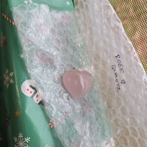 Rose Quartz Heart Stone Pendent